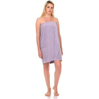 Robes Women's Wrap- Shower & Bath- Terry Spa Towel - Orchid Petal - CP18WZL7EZM