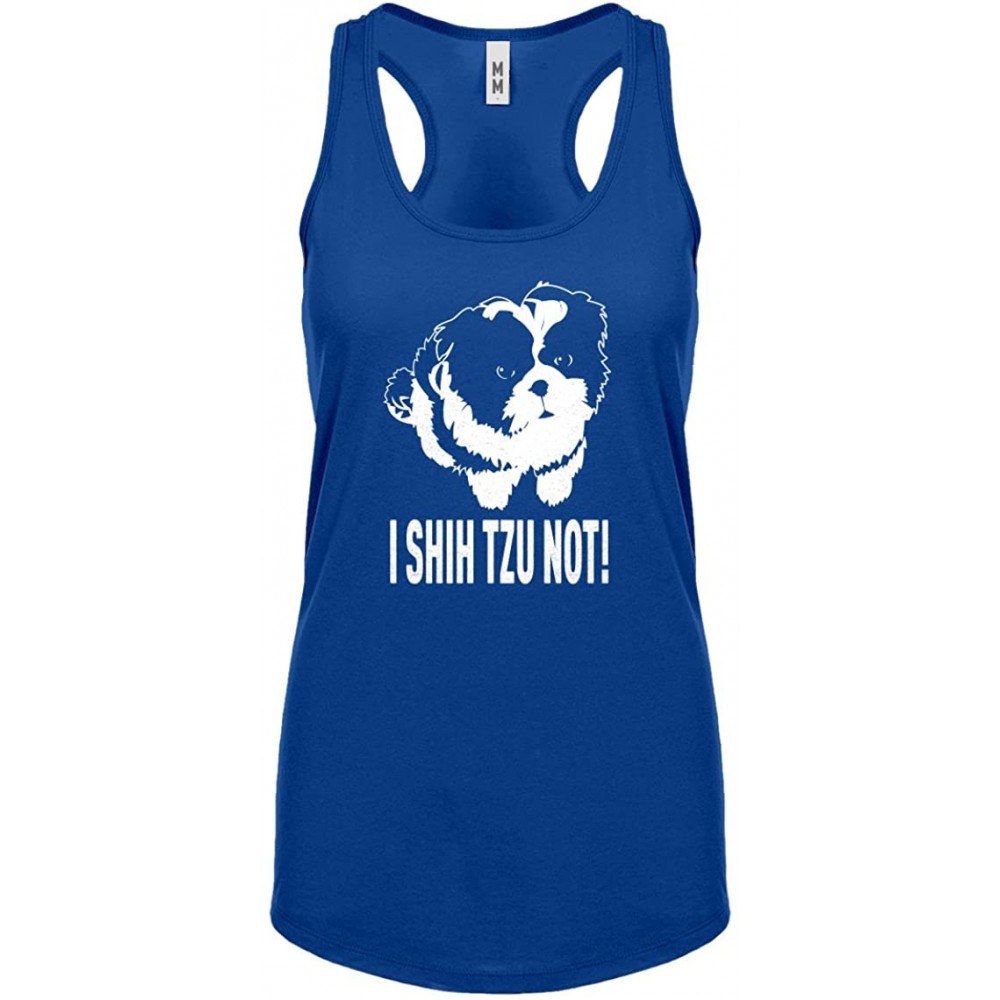 Camisoles & Tanks I Shih Tzu Not Womens Racerback Tank Top - Royal Blue - CR1885759D4