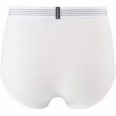 Briefs Men's Underwear Briefs Classic Full Rise Cotton Underwear 4 Pack - White - C318X07XLAD