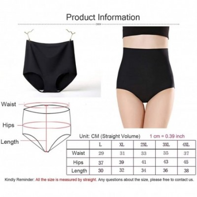 Panties Women's Seamless Underwear 3/5 Pack Mid High Waist Plus Size Comfortable Briefs Hipster Panties - Style 1 - CZ18GNW8KI9