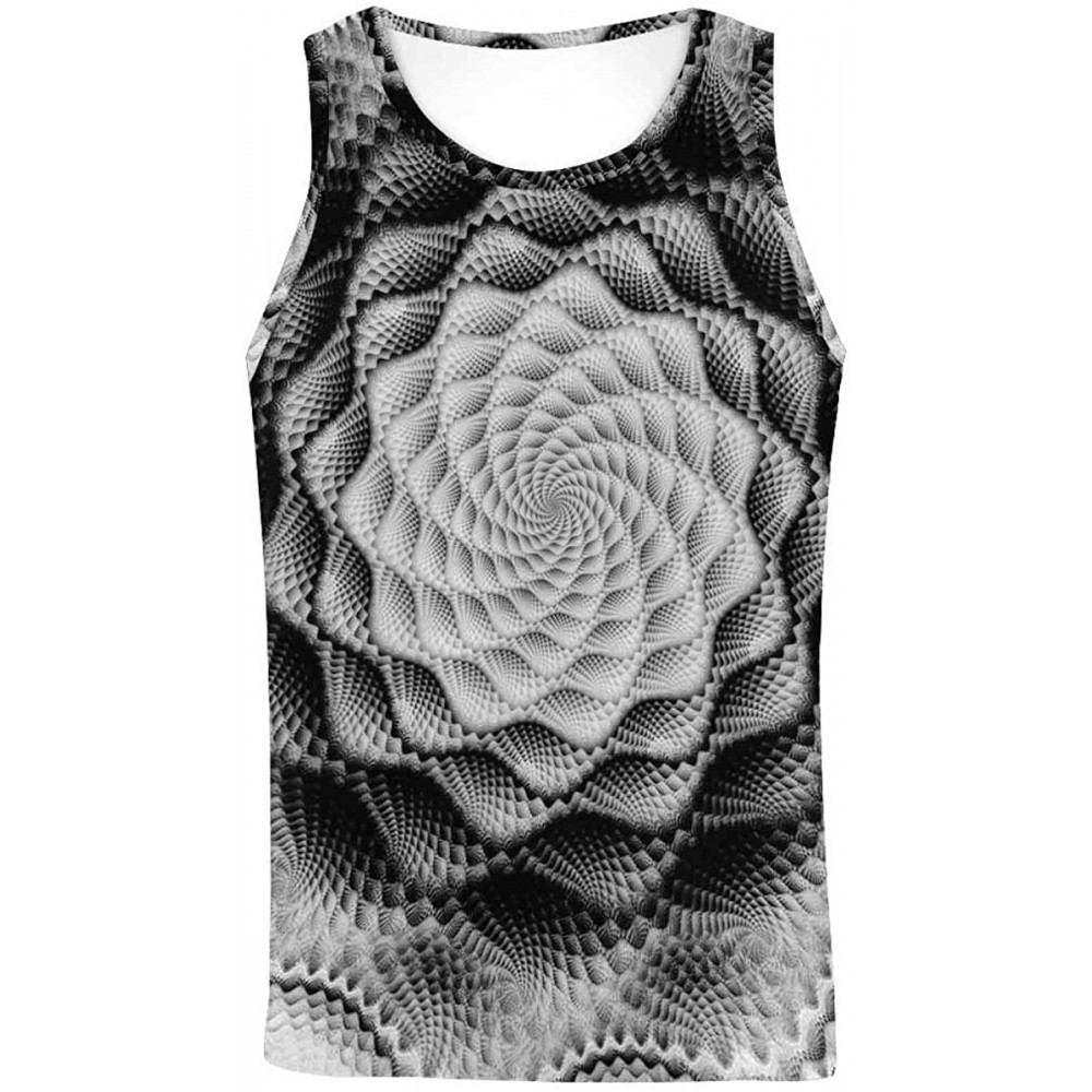 Undershirts Men's Muscle Gym Workout Training Sleeveless Tank Top Birds Light Colors - Multi7 - CR19D0O76DL