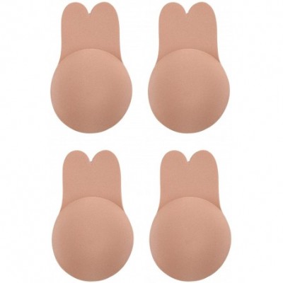 Accessories 2 Pairs Women Breast Lift Nipplecovers Invisible Sticky Bra Rabbit Adhesive Strapless Backless Bra D Cup - Beige ...