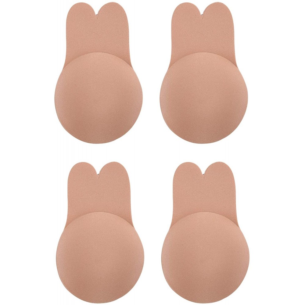 Accessories 2 Pairs Women Breast Lift Nipplecovers Invisible Sticky Bra Rabbit Adhesive Strapless Backless Bra D Cup - Beige ...