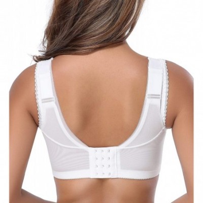 Bras Women Push-up Bra Smooth Back Full Coverage Soft Cup Wire-Free Everyday Bra Lightly Lined - White - CF18NYCO3YO