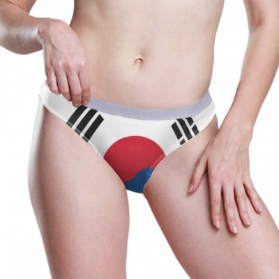 Panties Women Underwear Bikini Waving Transgender Pride Flag Sexy Low Waist Panties Hipster Comfy Briefs - South Korea Flag -...