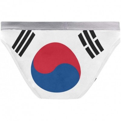 Panties Women Underwear Bikini Waving Transgender Pride Flag Sexy Low Waist Panties Hipster Comfy Briefs - South Korea Flag -...