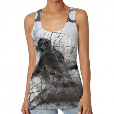 Camisoles & Tanks Stone Sour Woman's Senior Round Neck Polyester Pattern Vest - CY196ODD8RQ