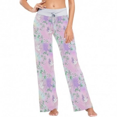 Bottoms Women's Loose Casual Comfy Pajama Pants Drawstring Palazzo Wide Leg Lounge Pants - Color2 - CU197EKDE5N