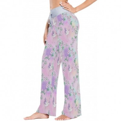 Bottoms Women's Loose Casual Comfy Pajama Pants Drawstring Palazzo Wide Leg Lounge Pants - Color2 - CU197EKDE5N