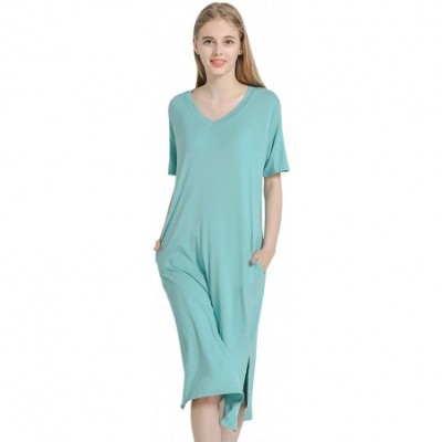 Nightgowns & Sleepshirts Women's Nightdresses Nightshirts- Nighties Nightwear Pyjamas- Short Sleeves Lingerie Sleepwear - Lak...