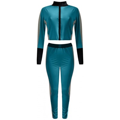 Sets Tracksuit Sweatshirt Pants Sets Women 2Pcs Sports Long Sleeve Casual Suit - Green 06 - CZ1982A936O