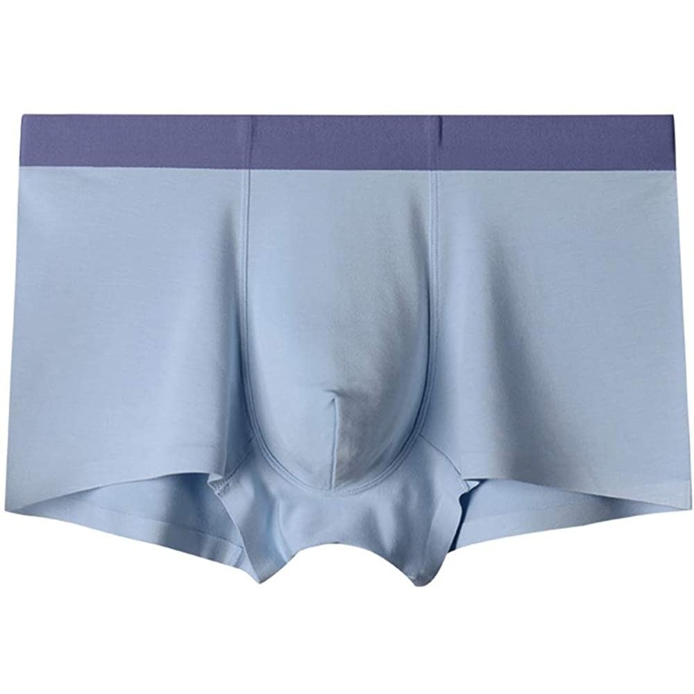 Trunks Silkworm Chrysalis Modal Soft Underwear Trunk Pack U Convex Pouch Honeycomb Mesh Underpants - Light Blue - C019DTN2ED2