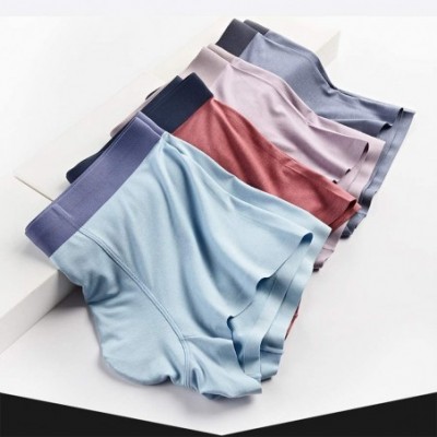 Trunks Silkworm Chrysalis Modal Soft Underwear Trunk Pack U Convex Pouch Honeycomb Mesh Underpants - Light Blue - C019DTN2ED2