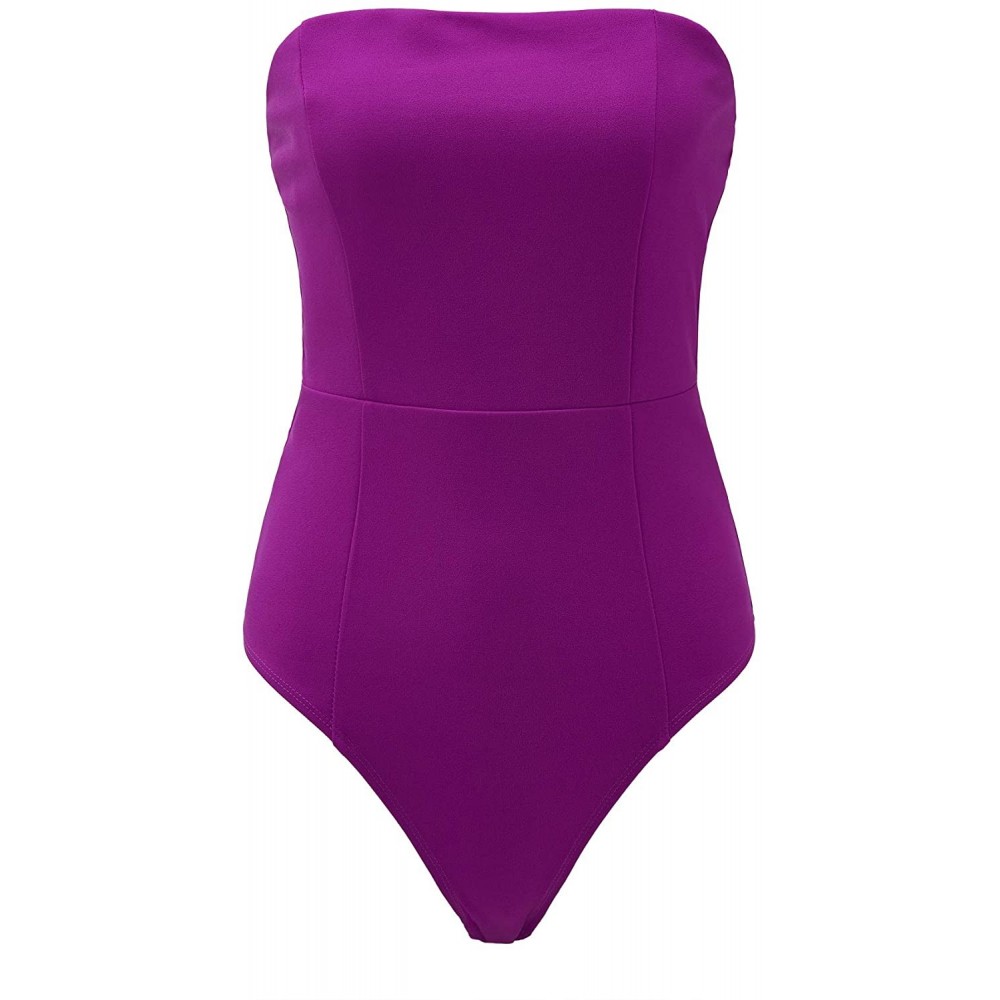 Shapewear Women's Strapless Tube Bodysuit Tops - Purple - CZ18WMMC72N