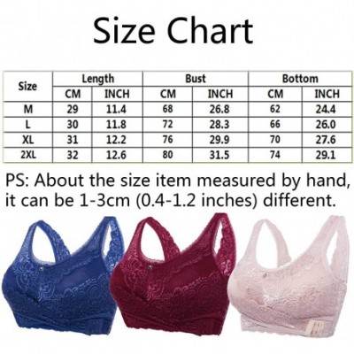 Bras Women's Seamless Lace Bralette Wire-Free Sports Bra Front Cross Side Buckle Lounge Bra for Yoga Running - Blue - CV197RQ...