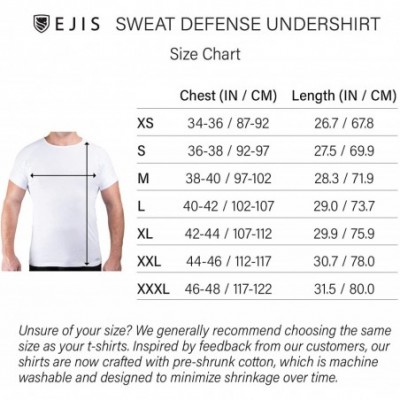 Undershirts Sweat Defense Undershirt | Deep V Neck | Underarm Sweat Proof Cotton - White - CL182Y27WZM