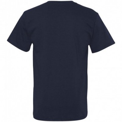 Undershirts Men's 6 Pack V-Neck T-Shirt- Navy- X-Large - CW125XAHQAX