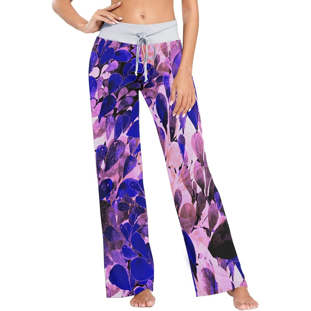 Bottoms Women's Fashion Yoga Pants Palazzo Casual Print Wide Leg Lounge Pants Comfy Casual Drawstring Long Pajama Pants - Wat...