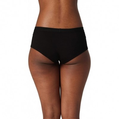 Panties Women's Modal Cheeky Brief Soft Boyshort Panties Underwear Pack of 3 - Black - CJ18WCAHKNW