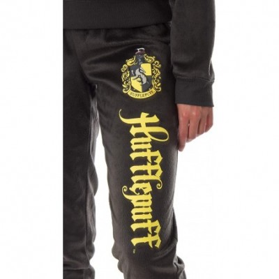 Sets Harry Potter Juniors' Hogwart Castle House Crest Fleece Jogger Pajama Set - All 4 Houses Available - Hufflepuff - C5190R...