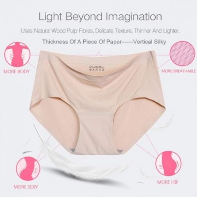 Panties Womens Seamless Panties Ice Silk Hipster Underwear Breathable Briefs Pack of 5 - C718HSL7KNY