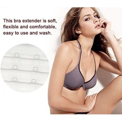 Accessories Women Bra Strap Extensions - Comfort Sturdy Bra Extender 3 Hook 3/4 inch Spacing - 8 Pack white - CV187IHT9GR