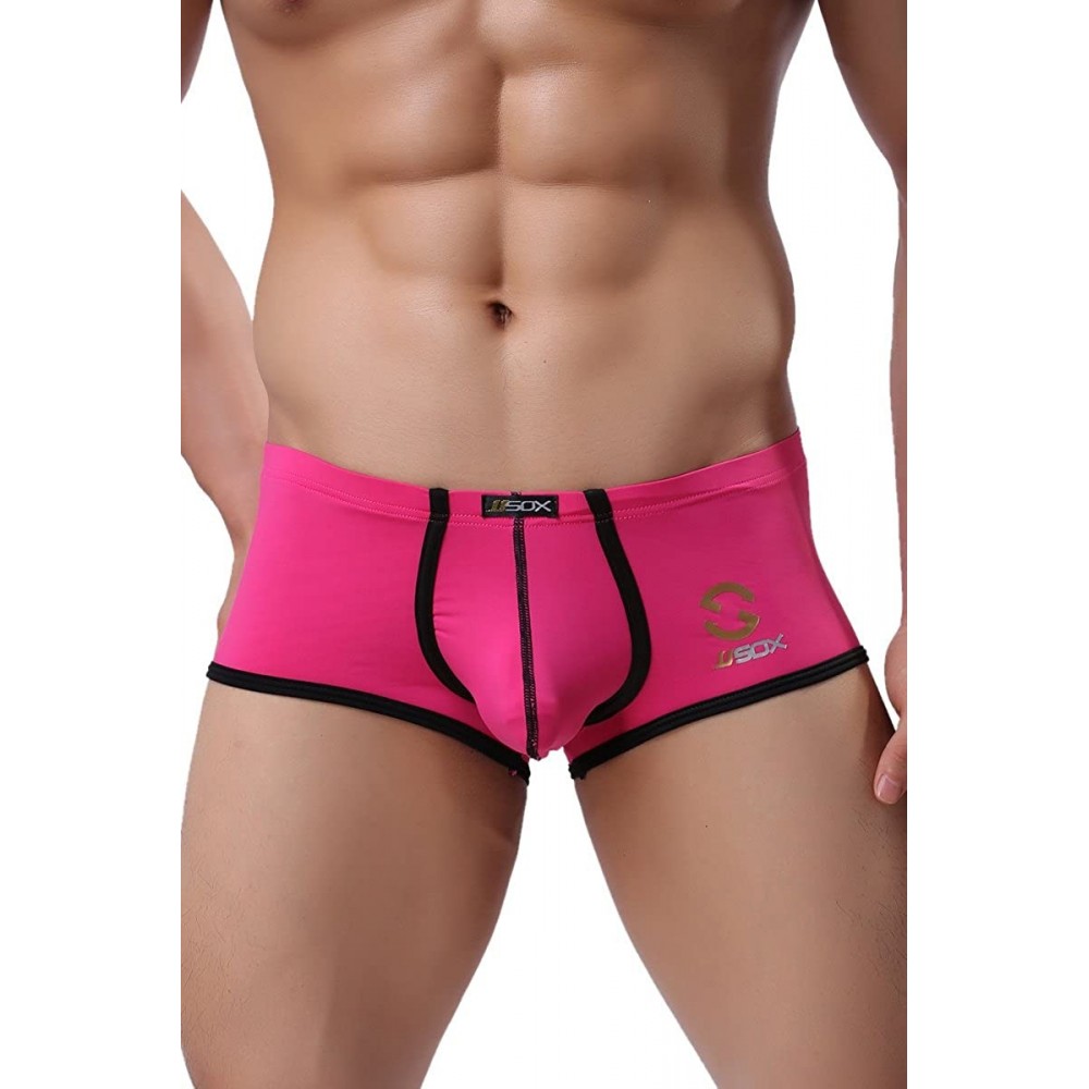 Boxer Briefs Newest Boxer Brief Sexy Nylon Underwear Swimwear Weeks Underpants Jj31 - Rose - CS11NLKWT57