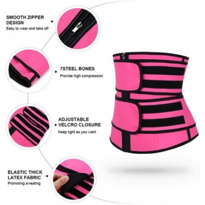 Shapewear Waist Trainer Belt for Women Weight Loss Cincher - A Hotpink - C0190R0ACHQ