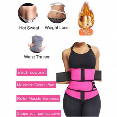 Shapewear Waist Trainer Belt for Women Weight Loss Cincher - A Hotpink - C0190R0ACHQ