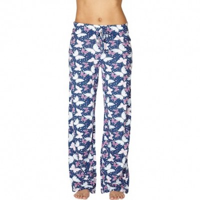 Bottoms Women's Butterfly Printed Pajama Sleep Pants - Multi - CL11QDKA8O5