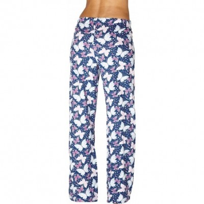 Bottoms Women's Butterfly Printed Pajama Sleep Pants - Multi - CL11QDKA8O5