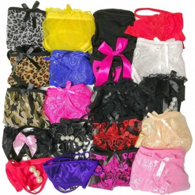 Panties Women's Sexy Naughty Panties Cheeky Thong Variety Pack - Pack of 10 Random Naughty Panties - C71952E37EH