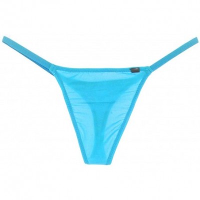 G-Strings & Thongs Fashion G Strings 2019 Hot New Men Underwear Thongs Sexy Nylon Underpants Underwears Jocks - Sky Blue - CD...