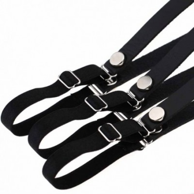 Garters & Garter Belts Punk Strap Garters Elastic Leg Triple Ring Adjustable Suspenders Garter Belt - White - CV186DKUQS5