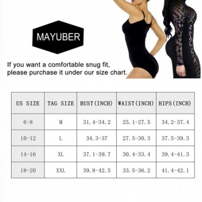 Shapewear Women's Tummy Control Full Body Shapewear Seamless Bodysuit Waist Slimming Body Shaper Briefer - Black - CC18TS70OH0