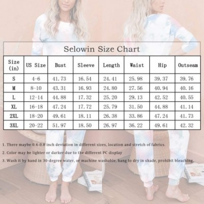 Sets Women 2 Piece Tie Dye Sweatsuit Set Long Sleeve Pullover and Drawstring Sweatpants Sets Long Sleeve Abmulticolored - CD1...