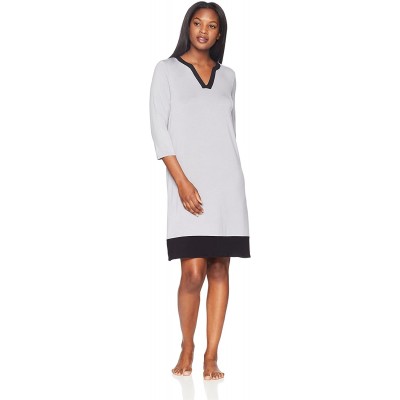 Nightgowns & Sleepshirts Women's Tunic Nightgown Loungewear Caftan - Storm Cloud - CG187TO0NUN