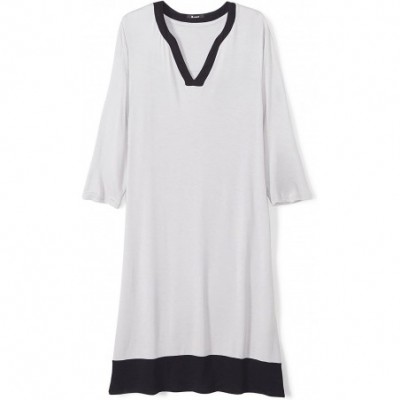 Nightgowns & Sleepshirts Women's Tunic Nightgown Loungewear Caftan - Storm Cloud - CG187TO0NUN