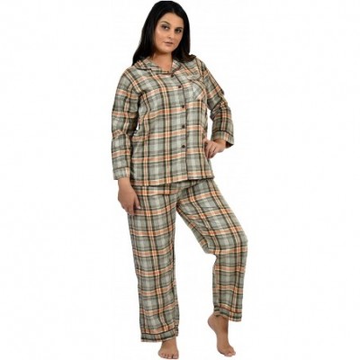 Sets Women's 100% Cotton PJ Set- Style-PJ16WM - Brown - CM128VMWIIH