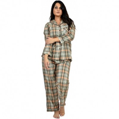 Sets Women's 100% Cotton PJ Set- Style-PJ16WM - Brown - CM128VMWIIH