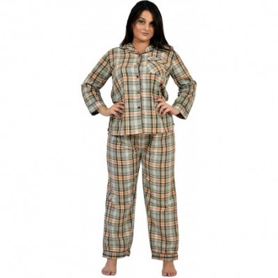 Sets Women's 100% Cotton PJ Set- Style-PJ16WM - Brown - CM128VMWIIH