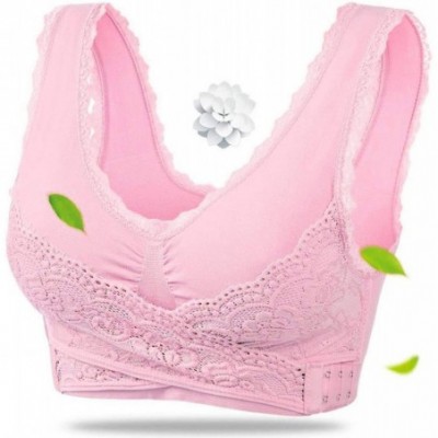 Bras Push Up Bras Bralette Lingerie Seamless Brassiere Sexy Wirefree Soutien Gorge Solid Bras Women - Rose Red - CX18WLEDU50