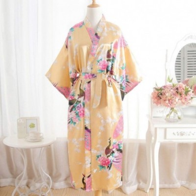 Robes Erotic Underwear Women Sexy Print Blossom Kimono Dressing Gown Bath Robe Lingerie Nightdress Women's Printed Kimono Gow...