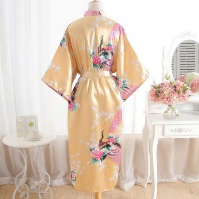 Robes Erotic Underwear Women Sexy Print Blossom Kimono Dressing Gown Bath Robe Lingerie Nightdress Women's Printed Kimono Gow...