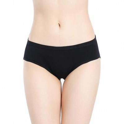 Panties Women Comfort Cotton Stretch Hipster Panty - 8 Black - CG185CTKZG7