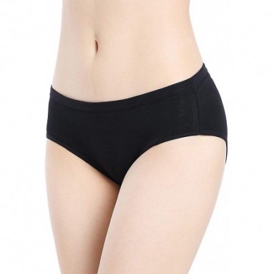 Panties Women Comfort Cotton Stretch Hipster Panty - 8 Black - CG185CTKZG7