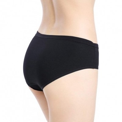 Panties Women Comfort Cotton Stretch Hipster Panty - 8 Black - CG185CTKZG7